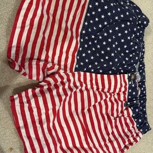 Chubbies Red and Blue Star-Striped Men's Shorts